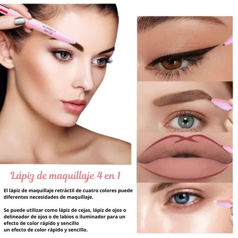 Lápiz de Maquillaje Multifuncional 4 en 1